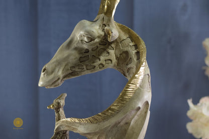 Modern Giraffe Family figurine by TheGharnish, decorative animal showpiece featuring a detailed giraffe family sculpture.