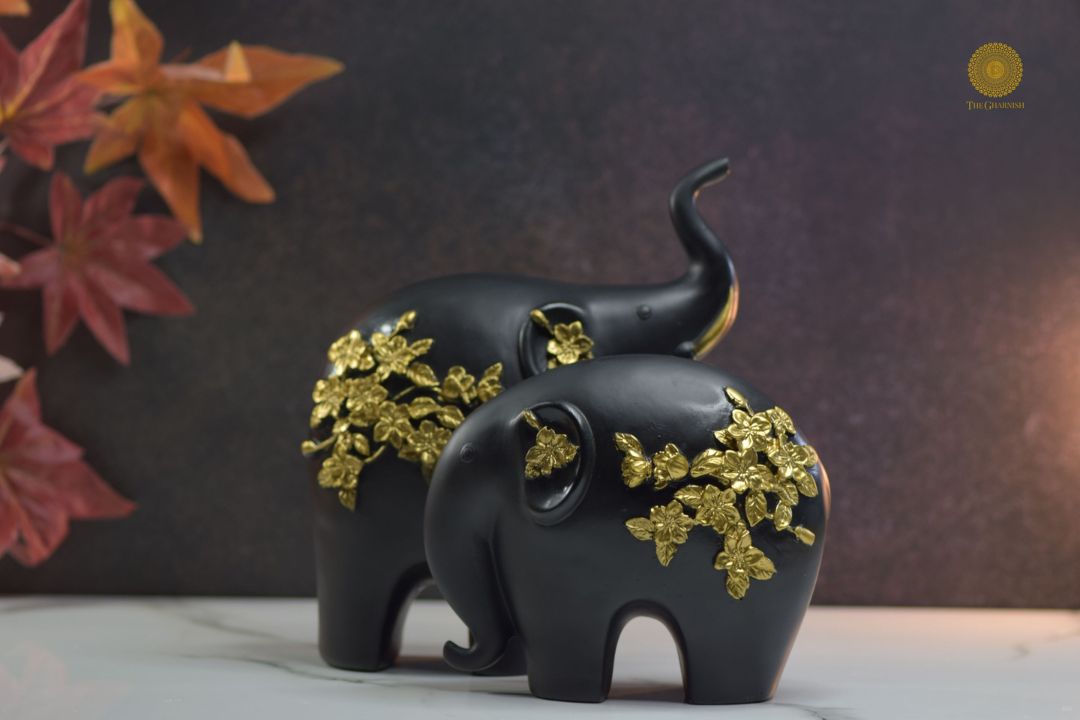 Premium pair of elephant animal figurines by TheGharnish, detailed and crafted decorative collectibles.