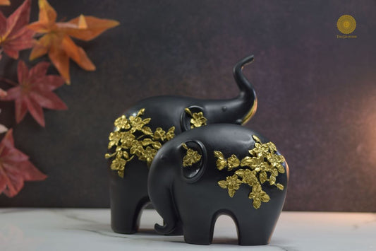Premium pair of elephant animal figurines by TheGharnish, detailed and crafted decorative collectibles.
