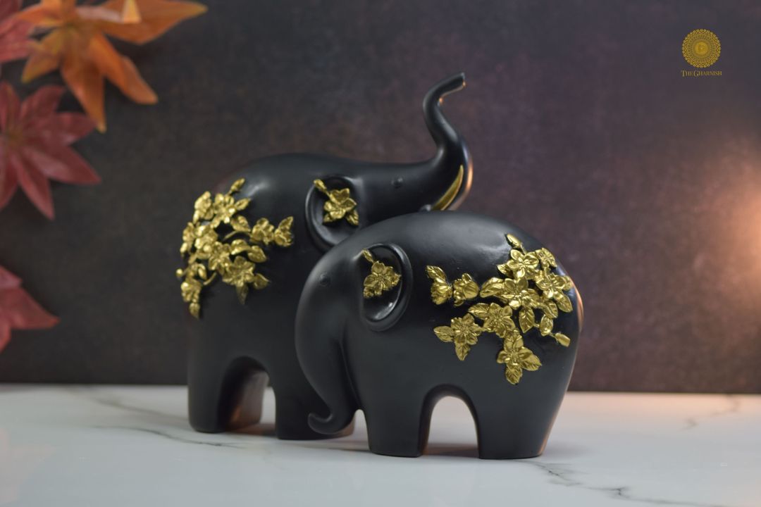 Premium pair of elephant animal figurines by TheGharnish, showcasing detailed craftsmanship and lifelike features.