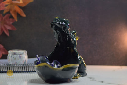 Resin hippopotamus sculpture by TheGharnish, detailed animal figurine with realistic features and smooth finish.