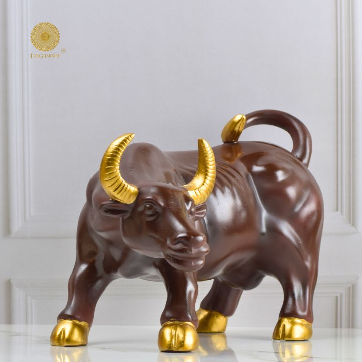 Bull of Wall Street Figurine- Green - The Gharnish - A Unit of Satkala Creations
