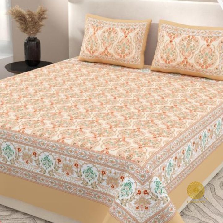 Elegance King Size Bedsheet 3-piece bedding set by TheGharnish with intricate patterns in soft, luxurious fabric.