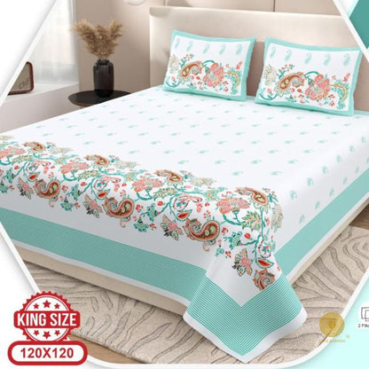 Luxurious super king size bedding set by TheGharnish featuring traditional design with high-quality fabric and intricate patterns.