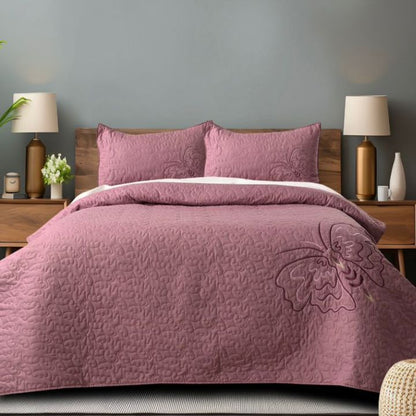 Queen Art embroidery bedding set by TheGharnish, includes three elegant bedcovers with detailed embroidery for a stylish bedroom look.