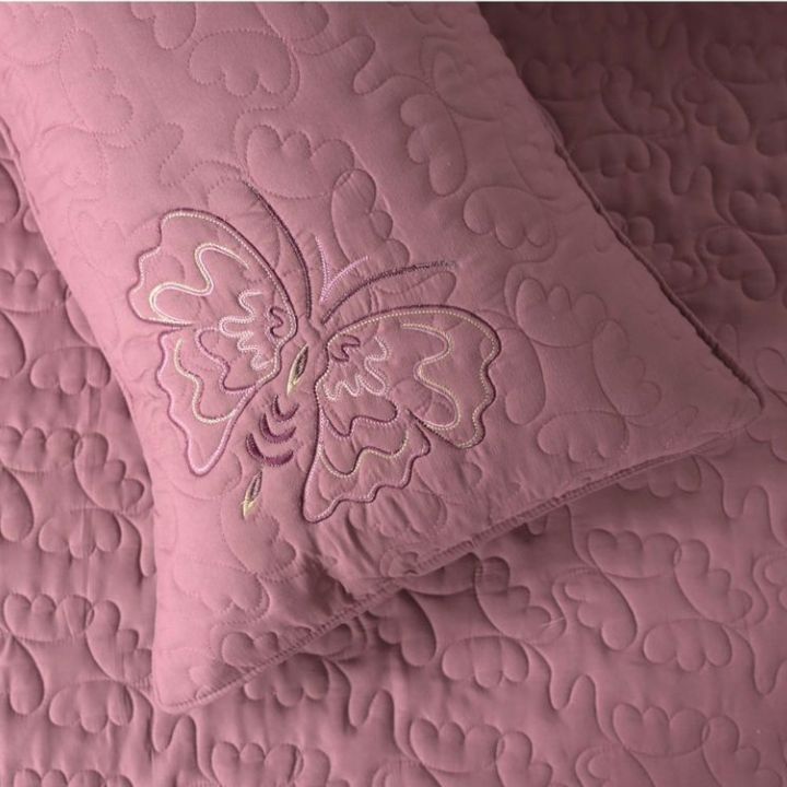 Queen Art embroidery bedding set of 3 by TheGharnish, featuring intricate embroidered designs on soft bedcovers.
