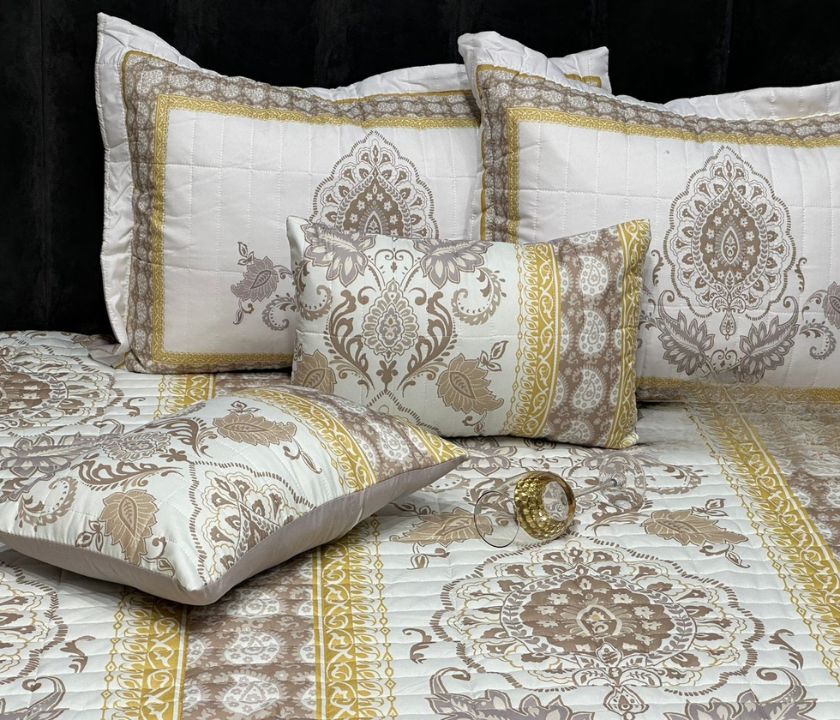 Sterling reversible premium 5-piece quilted bedding set by TheGharnish featuring high-class, stylish bedding with quilted design.