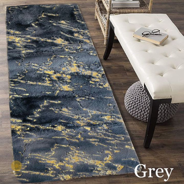 Ultrasoft Rabbit fur Bedside Runner & Rugs - The Gharnish - A Unit of Satkala Creations