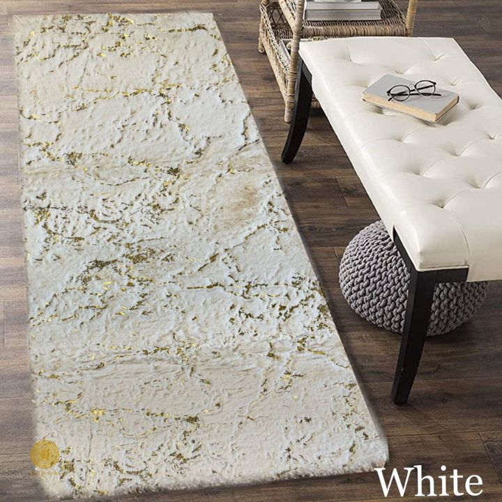 Ultrasoft Rabbit fur Bedside Runner & Rugs - The Gharnish - A Unit of Satkala Creations