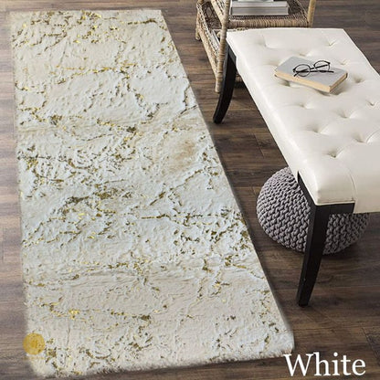 Ultrasoft Rabbit fur Bedside Runner & Rugs - The Gharnish - A Unit of Satkala Creations