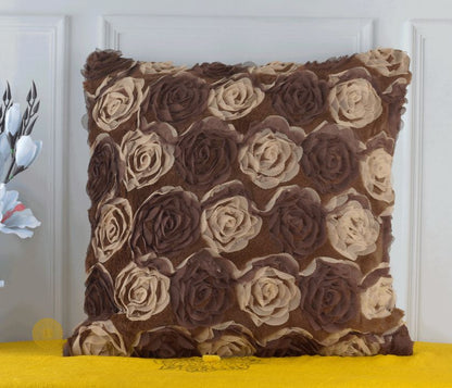 Myosotis Bloom Chiffon Rose Floral Cushions Cover Set of 2 - The Gharnish - A Unit of Satkala Creations