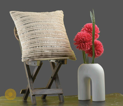 Golden Plated Cushion Cover Set of 2 - The Gharnish - A Unit of Satkala Creations