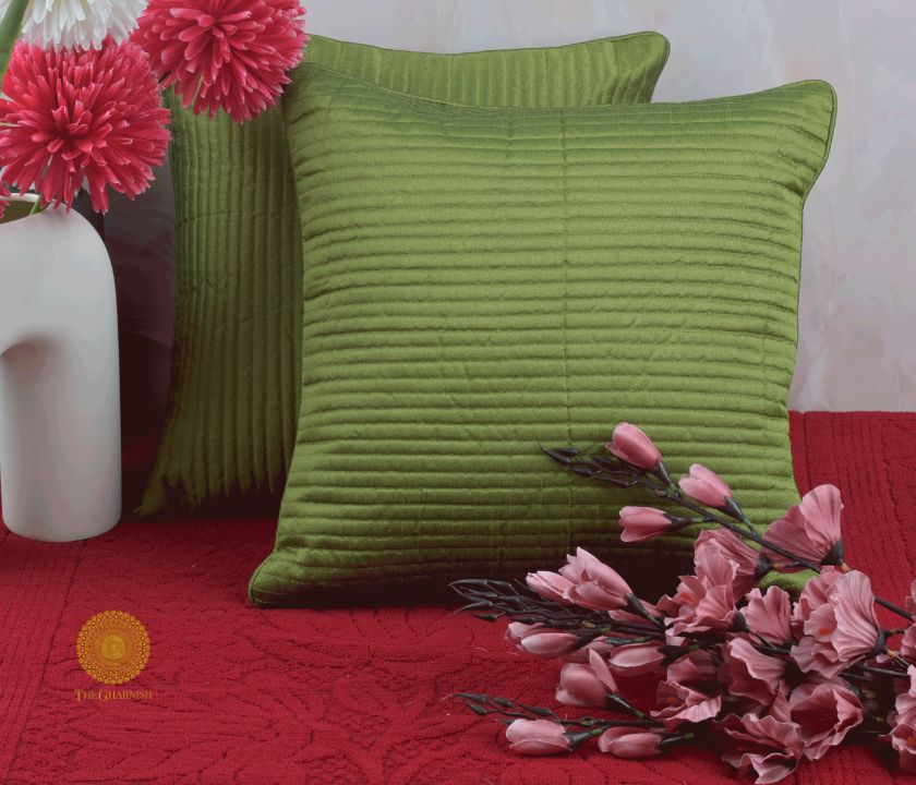 Contemporary Striped Cushon Cover Set of 2 - The Gharnish - A Unit of Satkala Creations