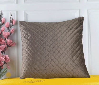 Satin Harlequin Quilted Cushion Cover Set of 2 - The Gharnish - A Unit of Satkala Creations