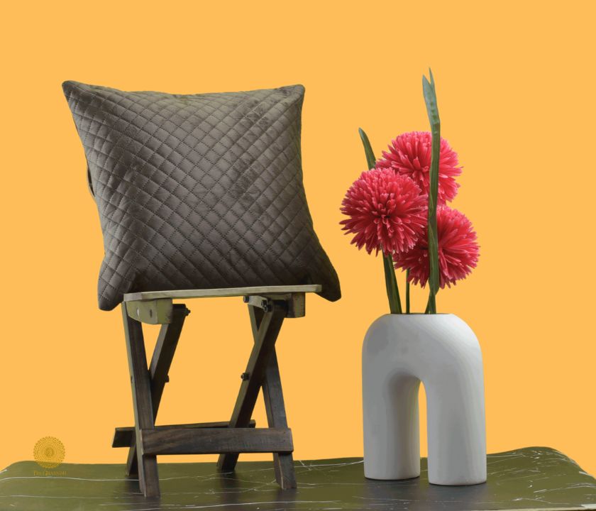Set of two grey satin harlequin quilted cushion covers by TheGharnish, stylish and soft decorative cushions for living spaces