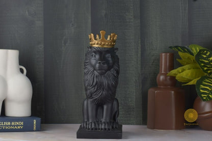 Crown Lion King Figurine - The Gharnish - A Unit of Satkala Creations