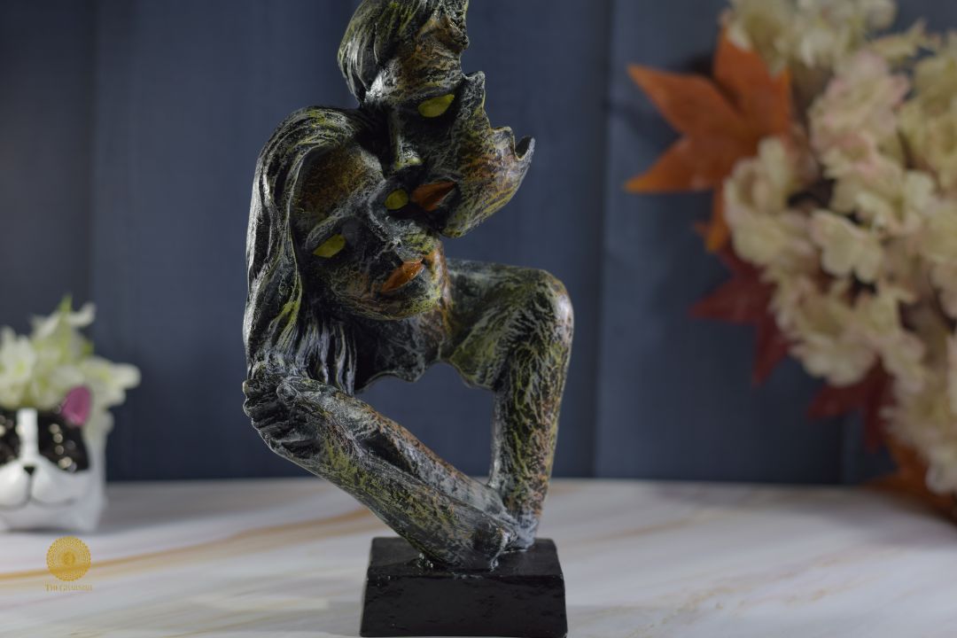 Modern Love Couple Figurine by TheGharnish, depicting a stylish couple sculpture with contemporary design and smooth finish.