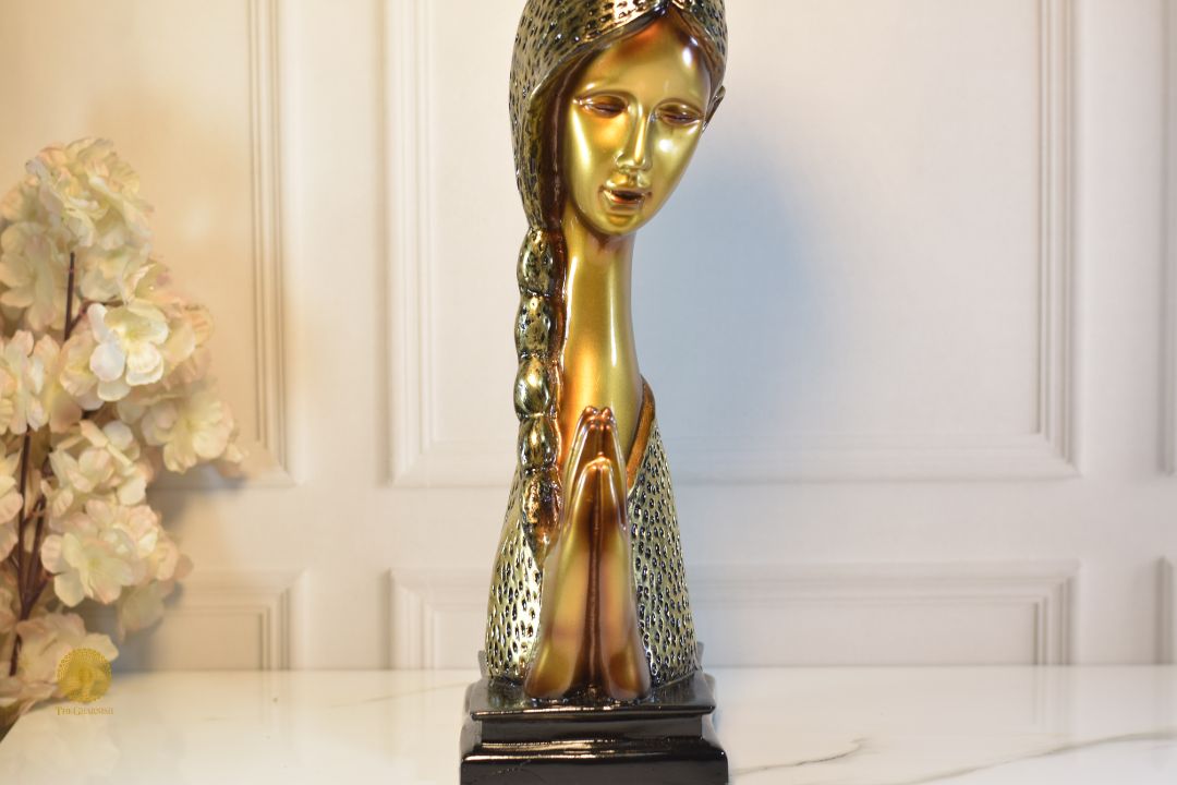 Welcome Lady figurine by TheGharnish, detailed statue of a graceful lady with flowing attire, perfect for home decor.