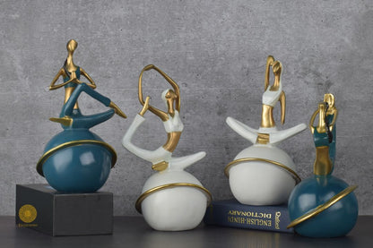 Yoga Pose Figurine - Set of 4 - The Gharnish - A Unit of Satkala Creations