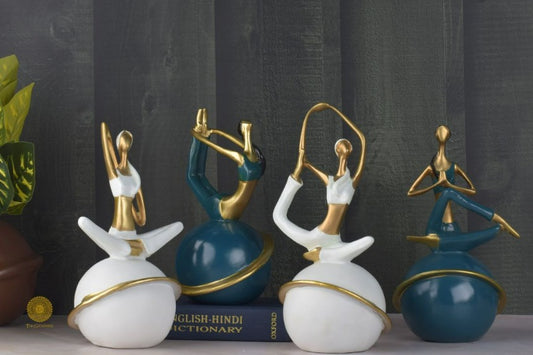Yoga Pose Figurine - Set of 4 - The Gharnish - A Unit of Satkala Creations