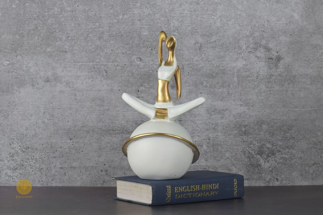 Yoga Poses Figurine Set of 2 (White) - The Gharnish - A Unit of Satkala Creations