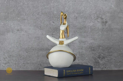 Yoga Poses Figurine Set of 2 (White) - The Gharnish - A Unit of Satkala Creations