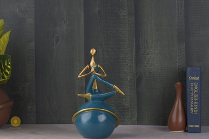 Yoga Lady Pose Sea Green - The Gharnish - A Unit of Satkala Creations