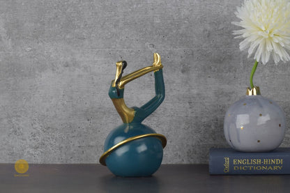 Yoga Lady Pose Sea Green - The Gharnish - A Unit of Satkala Creations