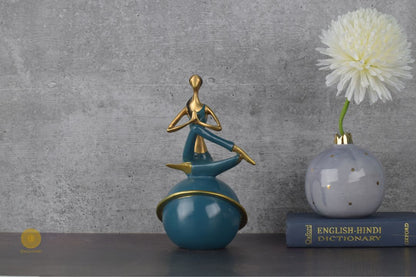 Yoga Lady Pose Sea Green - The Gharnish - A Unit of Satkala Creations
