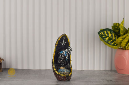 Set of 3 African face figurines by TheGharnish, decorative table accents with bold facial features and traditional design.