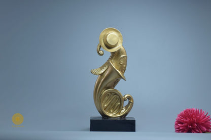 Set of three Trumpet musical instrument figurines by TheGharnish, detailed miniature decorative collectible sculptures