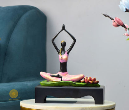 Tree Pose Yoga Lady Statue - The Gharnish - A Unit of Satkala Creations