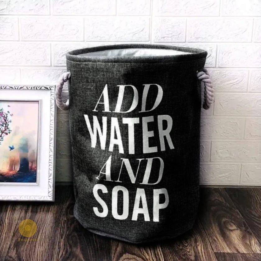 Large Capacity Folding Laundry Basket Round Storage Bag - The Gharnish - A Unit of Satkala Creations