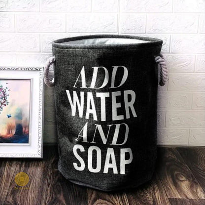 Large Capacity Folding Laundry Basket Round Storage Bag - The Gharnish - A Unit of Satkala Creations