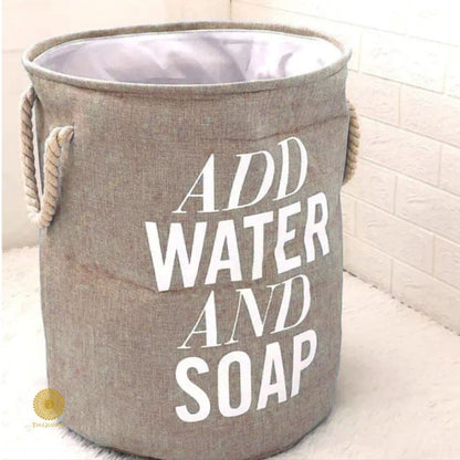 Large Capacity Folding Laundry Basket Round Storage Bag - The Gharnish - A Unit of Satkala Creations