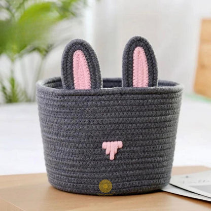 Cute Rabbit Rope Storage Basket - The Gharnish - A Unit of Satkala Creations