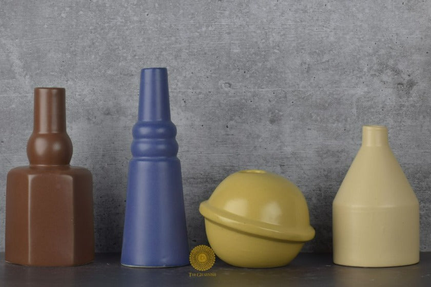 Ceramic Modern Tower Vase - The Gharnish - A Unit of Satkala Creations