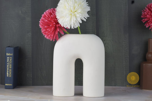 U Shape Contemporary Boho Vase - The Gharnish - A Unit of Satkala Creations