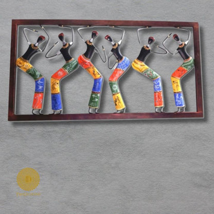 African dance-themed wall art by TheGharnish, 18x32 inch framed wall hanging featuring vibrant African-inspired design.