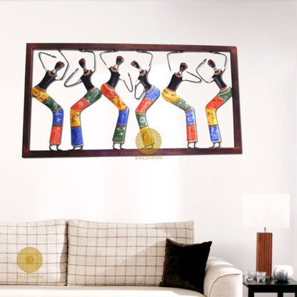 African dance-themed wall art frame hanging by TheGharnish, 18 x 32 inches, featuring vibrant cultural dance imagery.