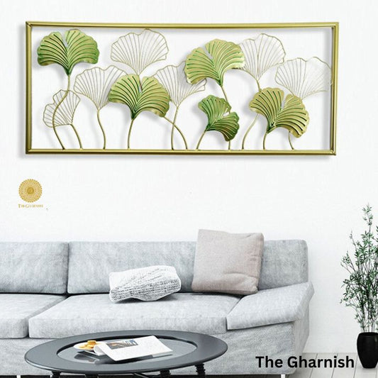 The Gharnish Special Farmed Monstera Leaf Wall Art, 48x24 inches, featuring large green Monstera leaf design for wall decor.