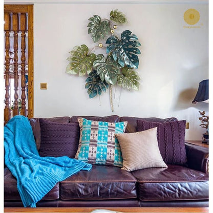 Wrought iron metal wall hanging art by TheGharnish, 24x36 inches, decorative wall art with intricate iron design.