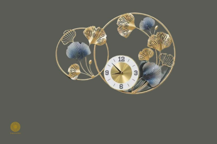 Flower Rings Wall Clock - 30 x 20 Inches - The Gharnish - A Unit of Satkala Creations