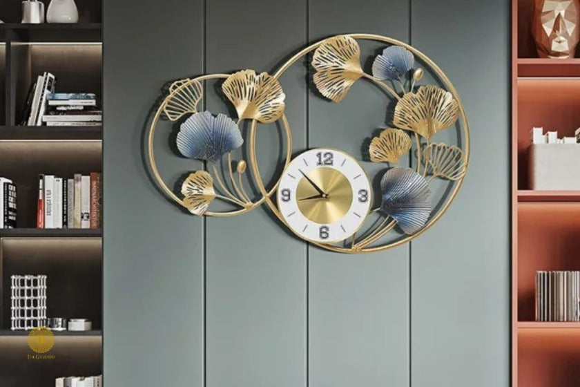 Flower Rings Wall Clock - 30 x 20 Inches - The Gharnish - A Unit of Satkala Creations