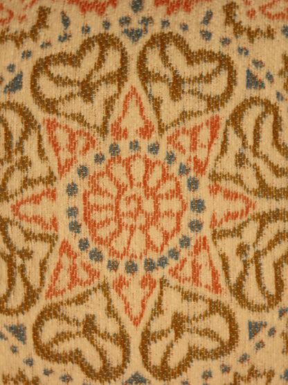 Pure Cotton Multicolor Hanblocked Cushion Cover with Tussels - The Gharnish - A Unit of Satkala Creations