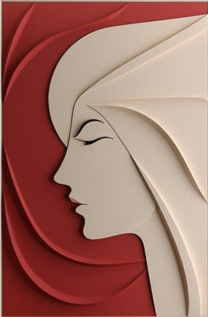Grace in Silence – Modern 3D Abstract Woman Wall Art - The Gharnish - A Unit of Satkala Creations