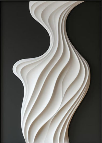 Black and White Waves Wooden Wall Art for Home and Office Decor - The Gharnish - A Unit of Satkala Creations