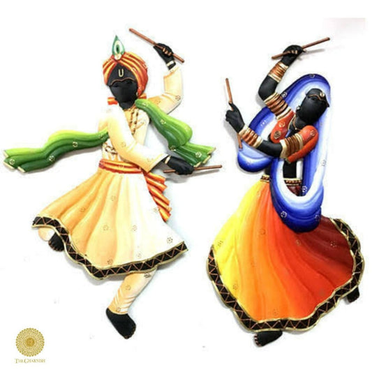 Indian Dandiya Couple Dance Wall Art