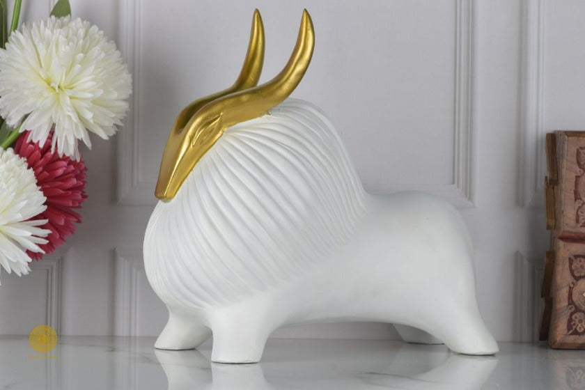 Golden Horn Yak Resin Figurine