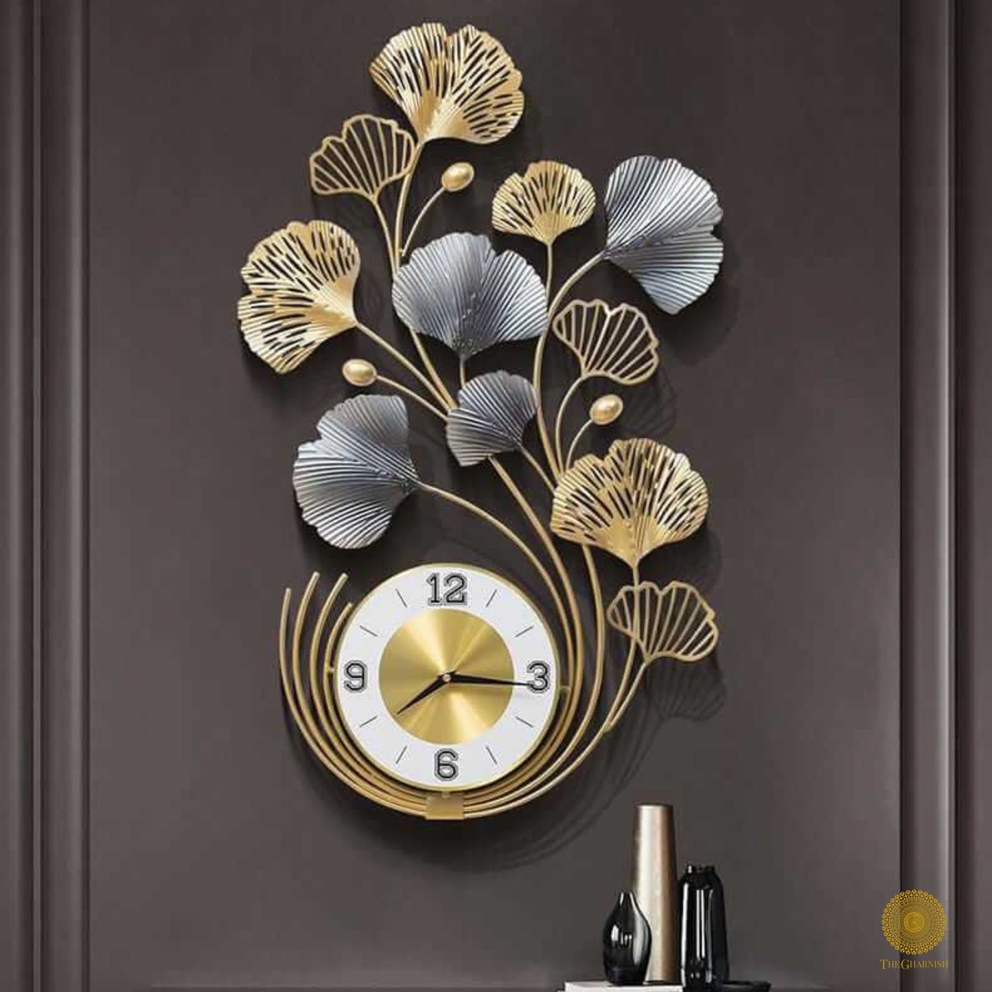 Waving Flower Wall Clock (30x17 Inches)